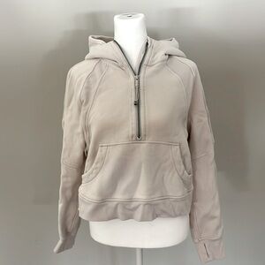 Lululemon oversized half zip Scuba, size XS/S, off white